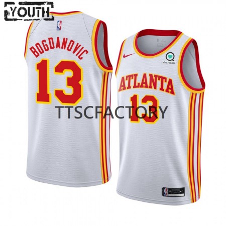Atlanta Hawks Bogdan Bogdanovic 13 Nike 2022-23 Association Edition Valkoinen Lasten Pelipaidat Swingman